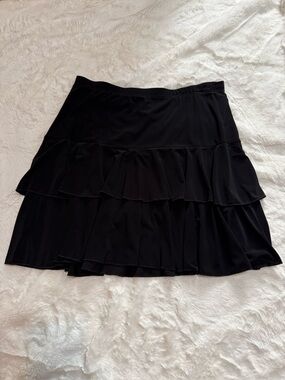 Black Tiered Ruffle Skirt